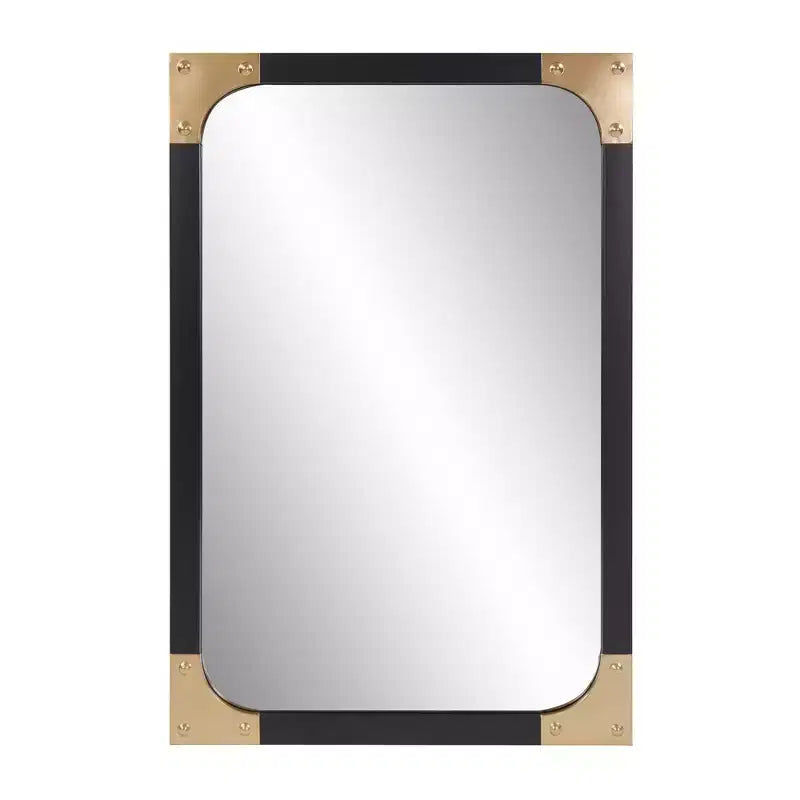 Howard Elliott 40"x40" Textured Iron Framed Ronan Octagonal Mirror Dark Gray: Modern Style, Wall Mount, No Assembly Required