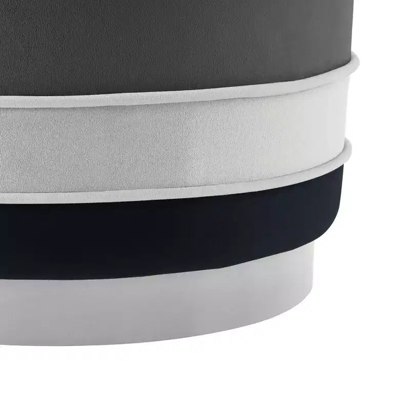 Pouf rond multicouche en velours