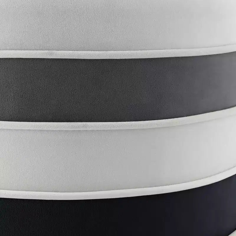 Pouf rond multicouche en velours