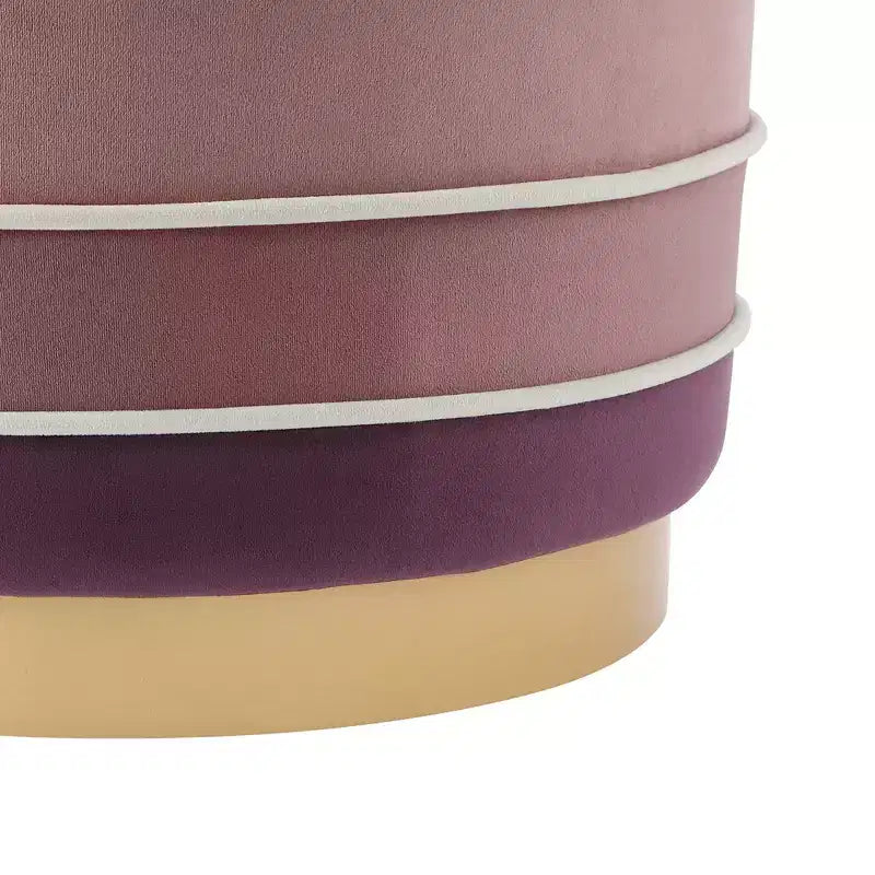 Pouf rond multicouche en velours