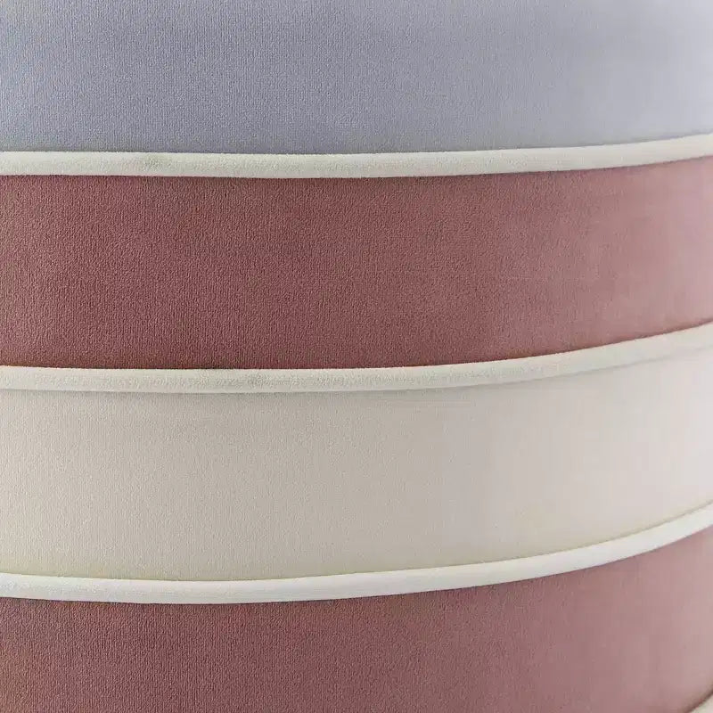 Pouf rond multicouche en velours