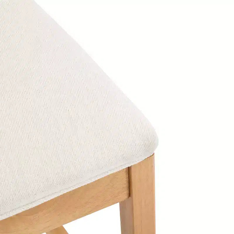 Tabourets de comptoir rembourrés en rotin et en bois d'hévéa