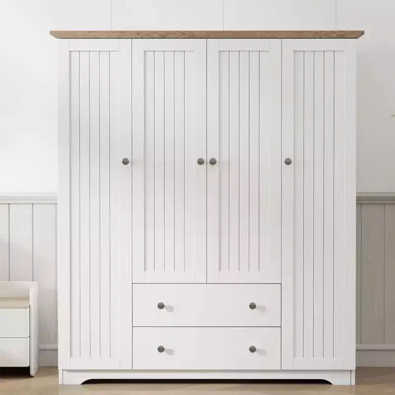 Armoire à 4 portes avec 2 tiroirs