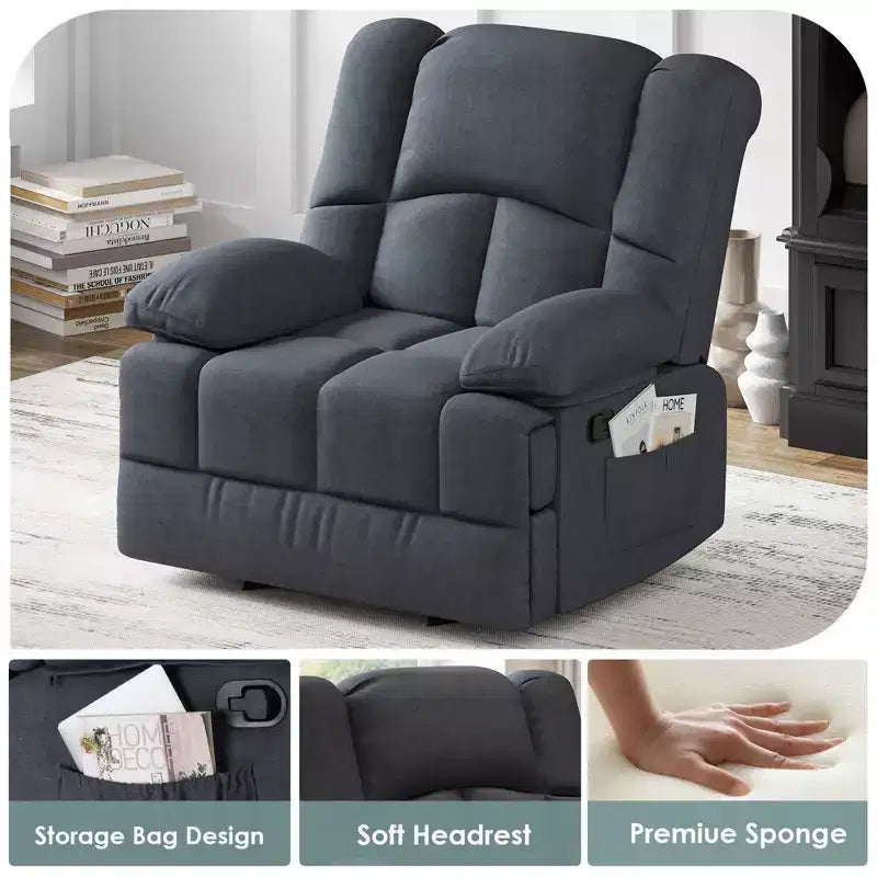Fauteuil relax inclinable géant pour salon adultes