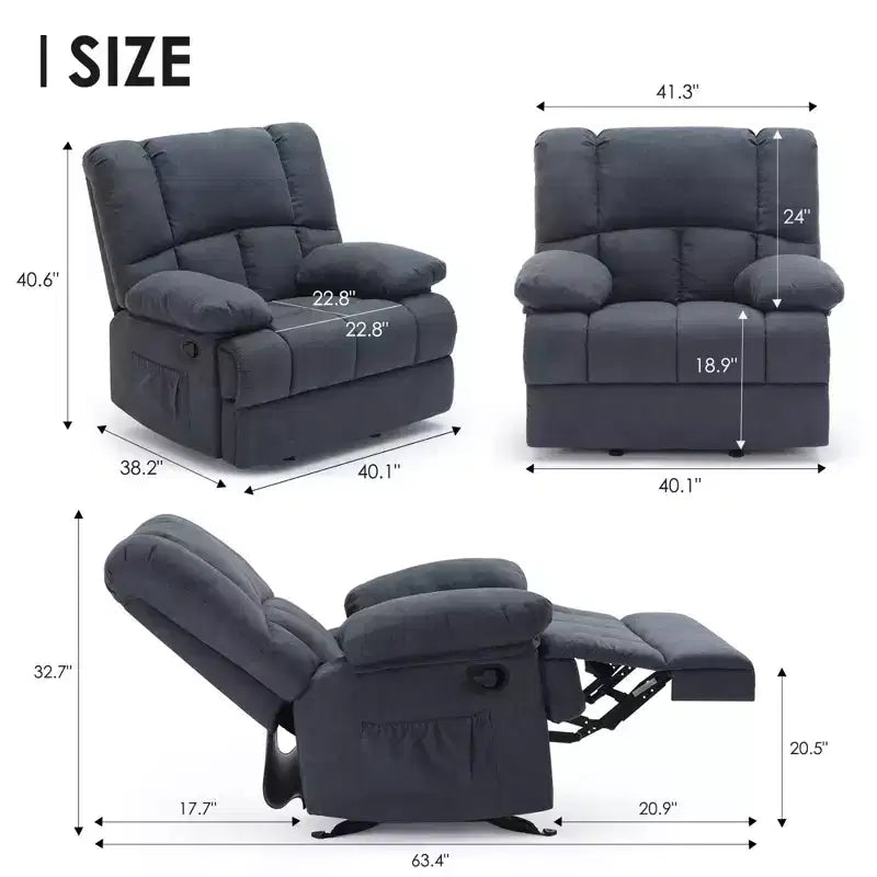 Fauteuil relax inclinable géant pour salon adultes