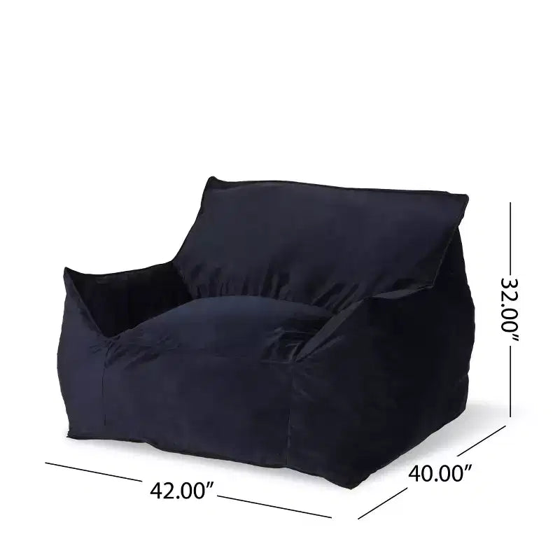 Pouf Velours avec Accoudoirs