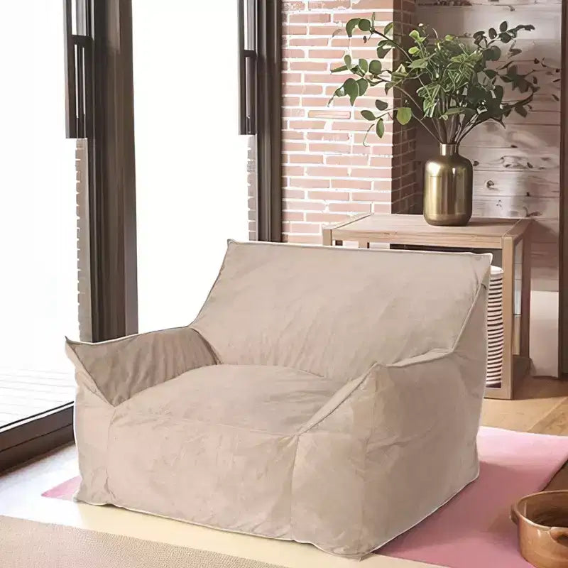 Pouf Velours avec Accoudoirs