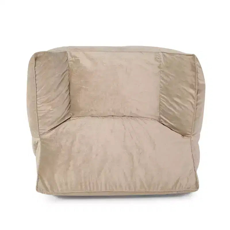 Pouf Velours avec Accoudoirs