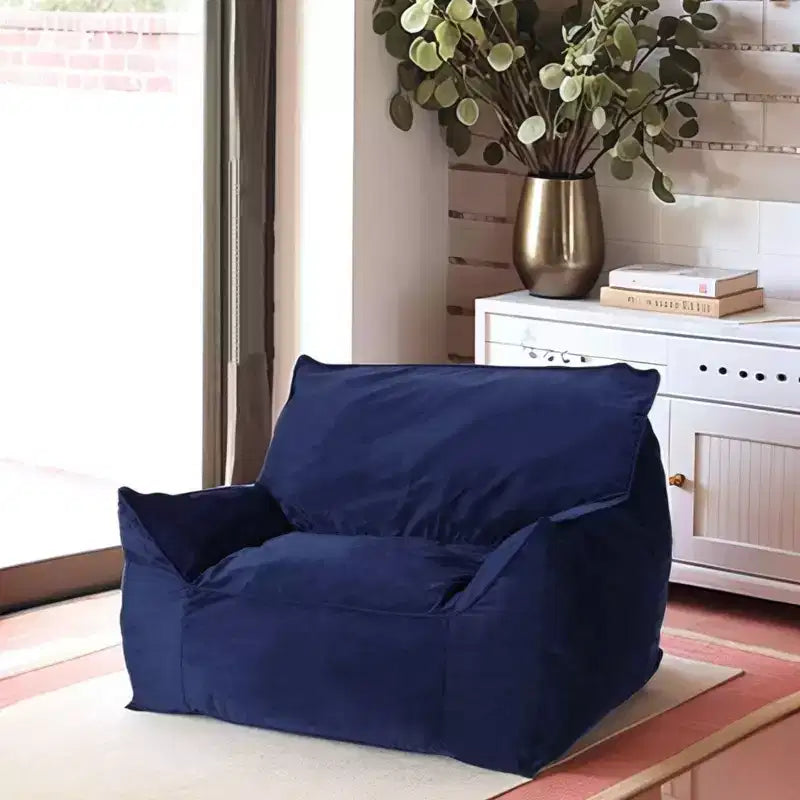 Christopher Knight Home Geoffrey Modern 43 Velvet Bean Bag Chair with Armrest