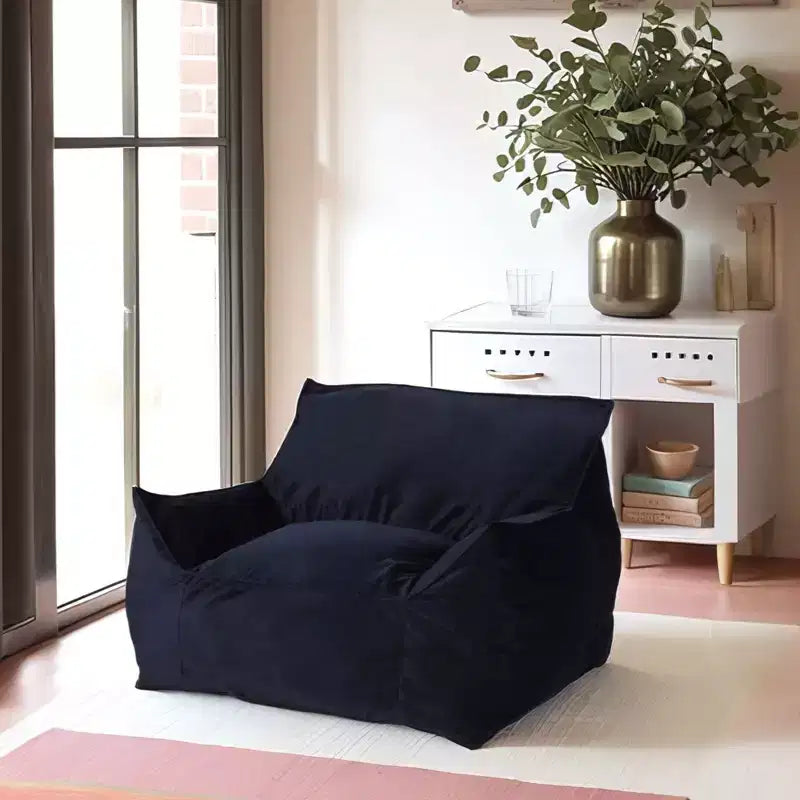 Pouf Velours avec Accoudoirs
