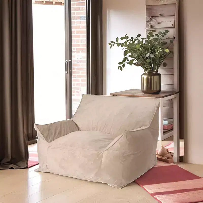 Pouf Velours avec Accoudoirs