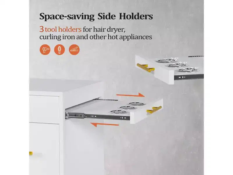 Chariot de salon en bois rustique marron avec roues