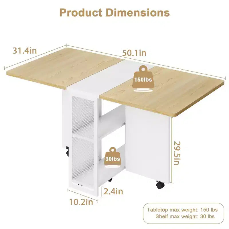 Table à manger Table rabattable Table peu encombrante Bureau extensible Meuble
