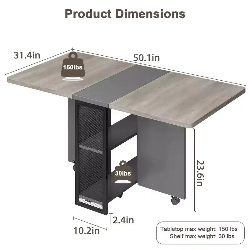 Table à manger Table rabattable Table peu encombrante Bureau extensible Meuble