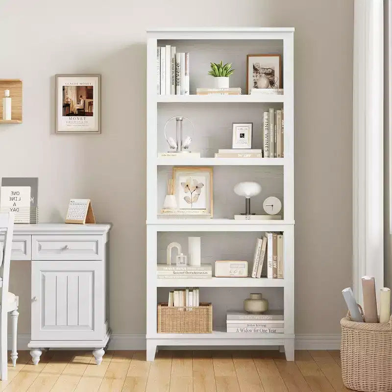 Étagère à Livres en Bois à 5 Niveaux