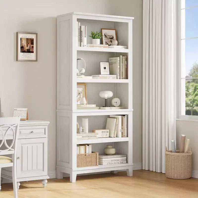 Étagère à Livres en Bois à 5 Niveaux