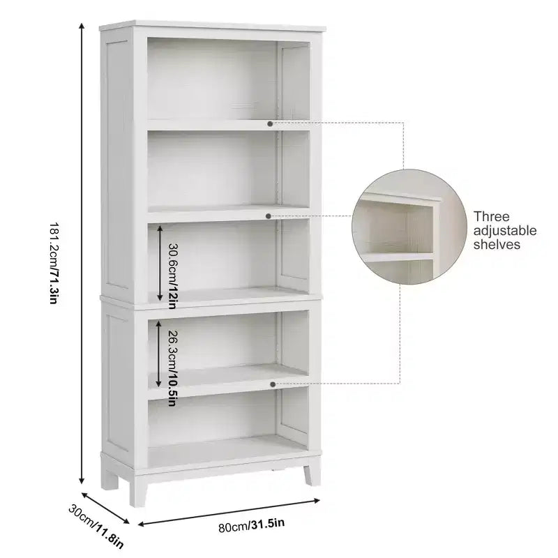 Étagère à Livres en Bois à 5 Niveaux