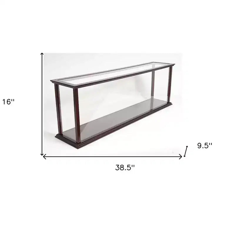 Présentoir standard en verre brun foncé