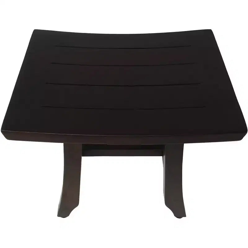 Banc de douche en teck brun 14