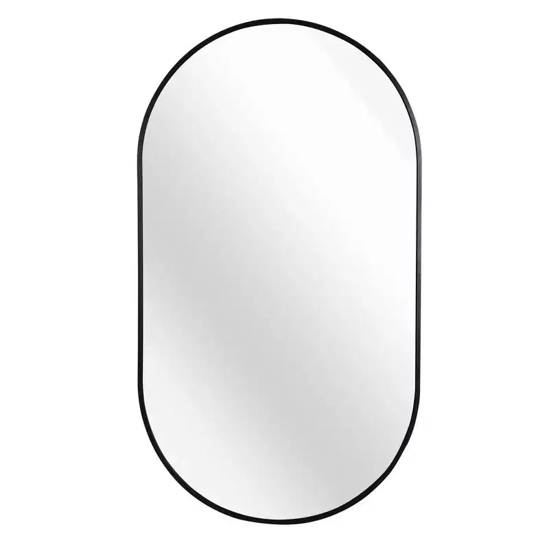 Miroir ovale en métal doré 20 x 28 pouces