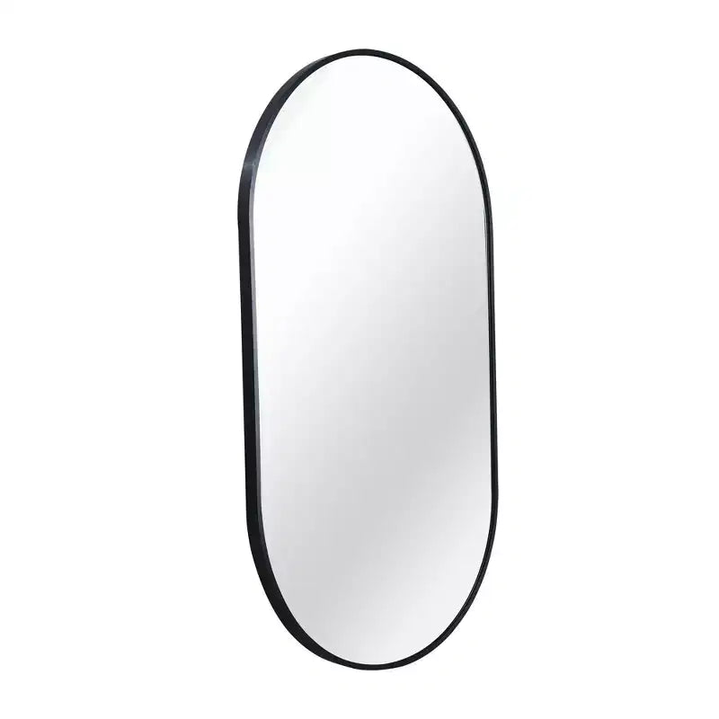 Miroir ovale en métal doré 20 x 28 pouces