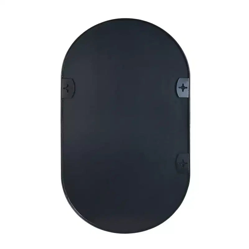 Miroir ovale en métal doré 20 x 28 pouces