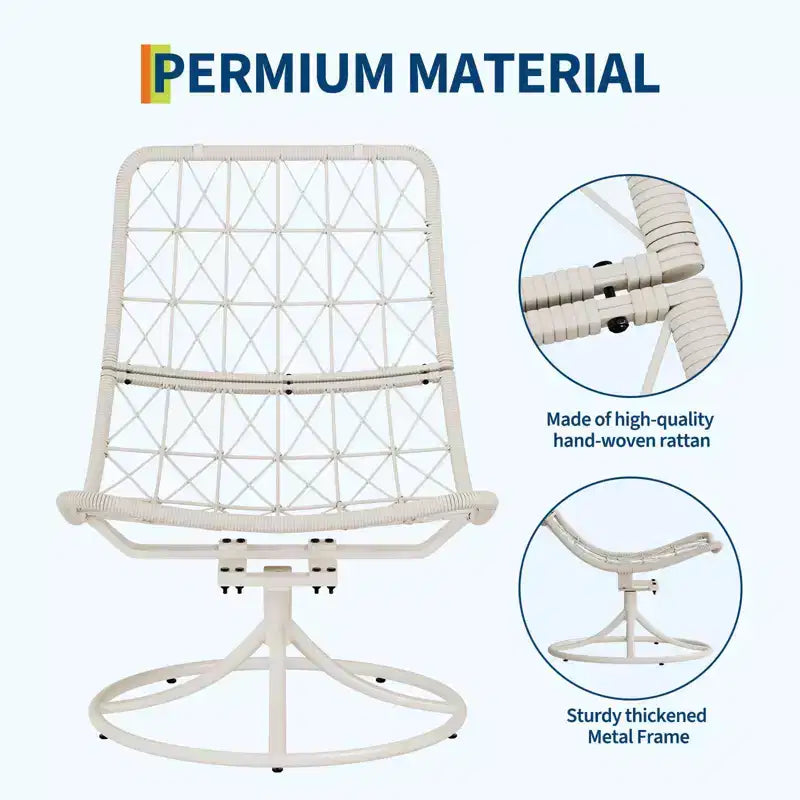 Fauteuil de relaxation pivotant 360° en peluche, avec base à bascule en métal