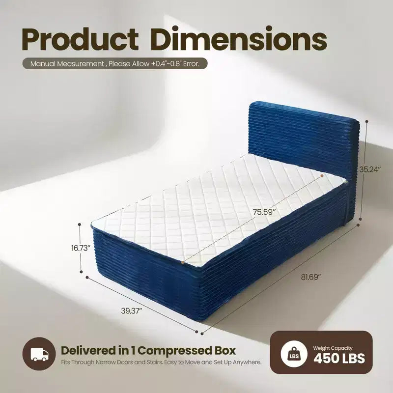 Matelas double en peluche - Aucun assemblage requis