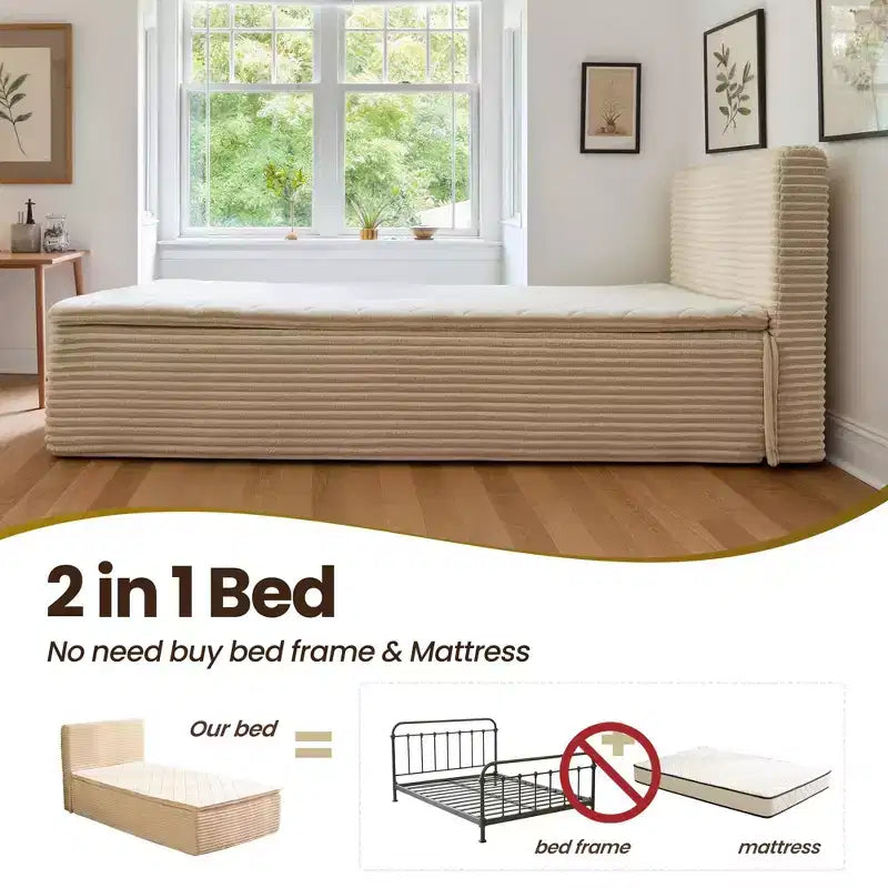 Matelas double en peluche - Aucun assemblage requis