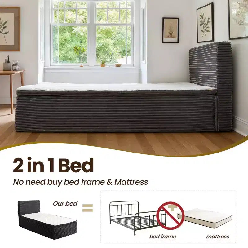 Matelas double en peluche - Aucun assemblage requis