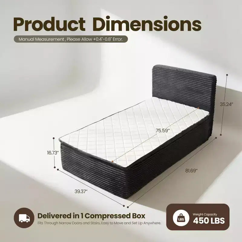 Matelas double en peluche - Aucun assemblage requis
