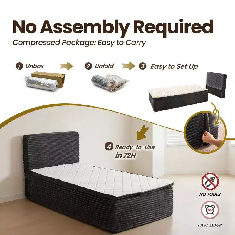 Matelas double en peluche - Aucun assemblage requis
