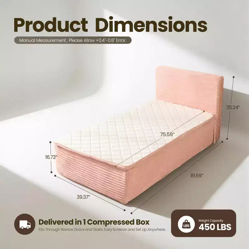 Matelas double en peluche - Aucun assemblage requis