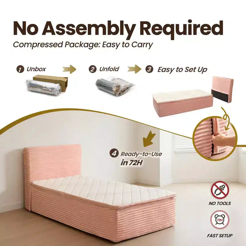 Matelas double en peluche - Aucun assemblage requis