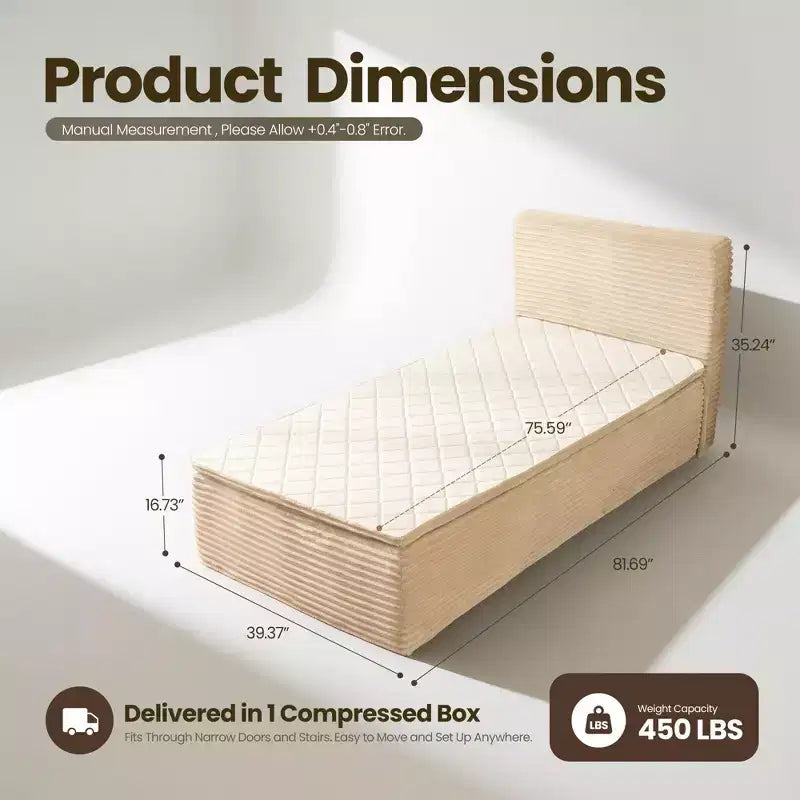 Matelas double en peluche - Aucun assemblage requis
