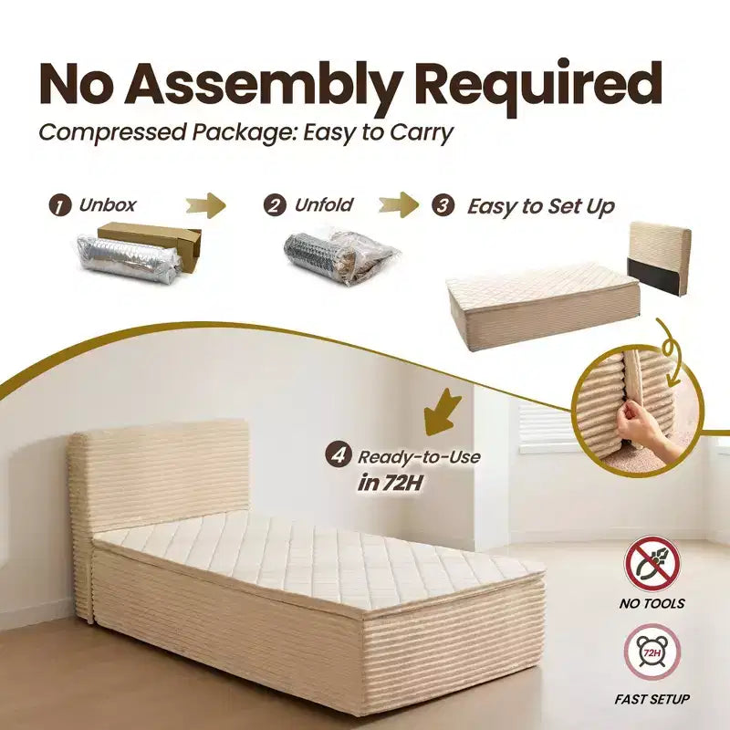Matelas double en peluche - Aucun assemblage requis