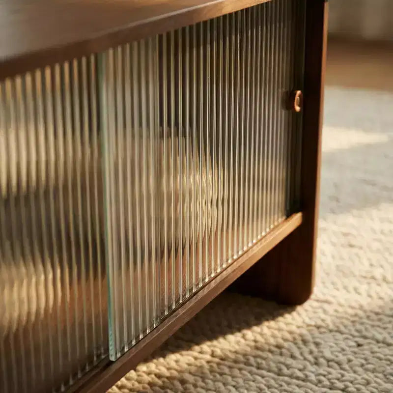 Table basse rectangulaire moderne minimaliste de 47 pouces avec meuble de rangement