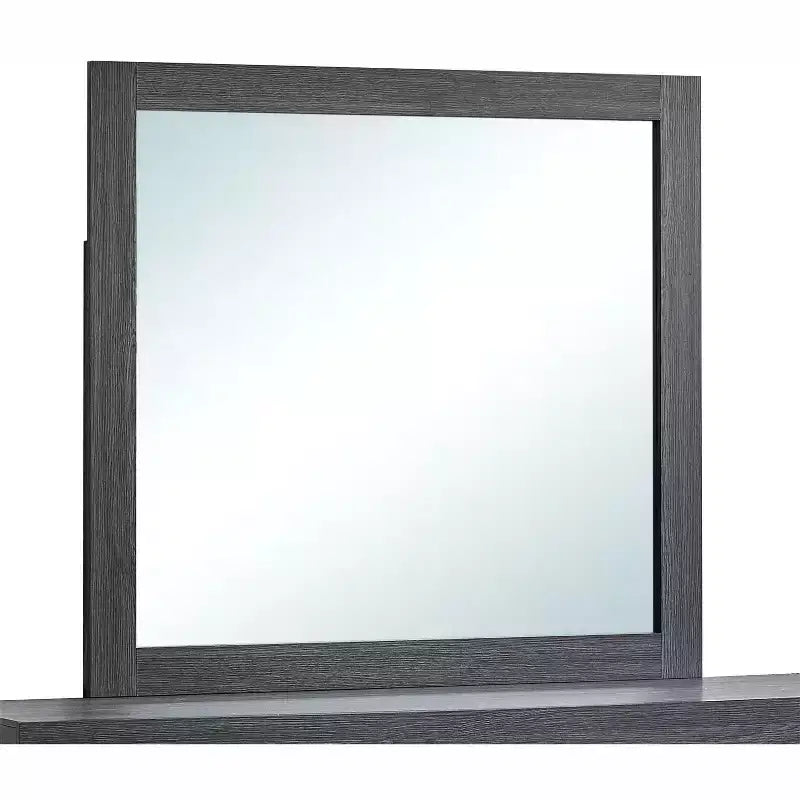 Miroir de commode rectangulaire en bois, 39 po L x 37 po H