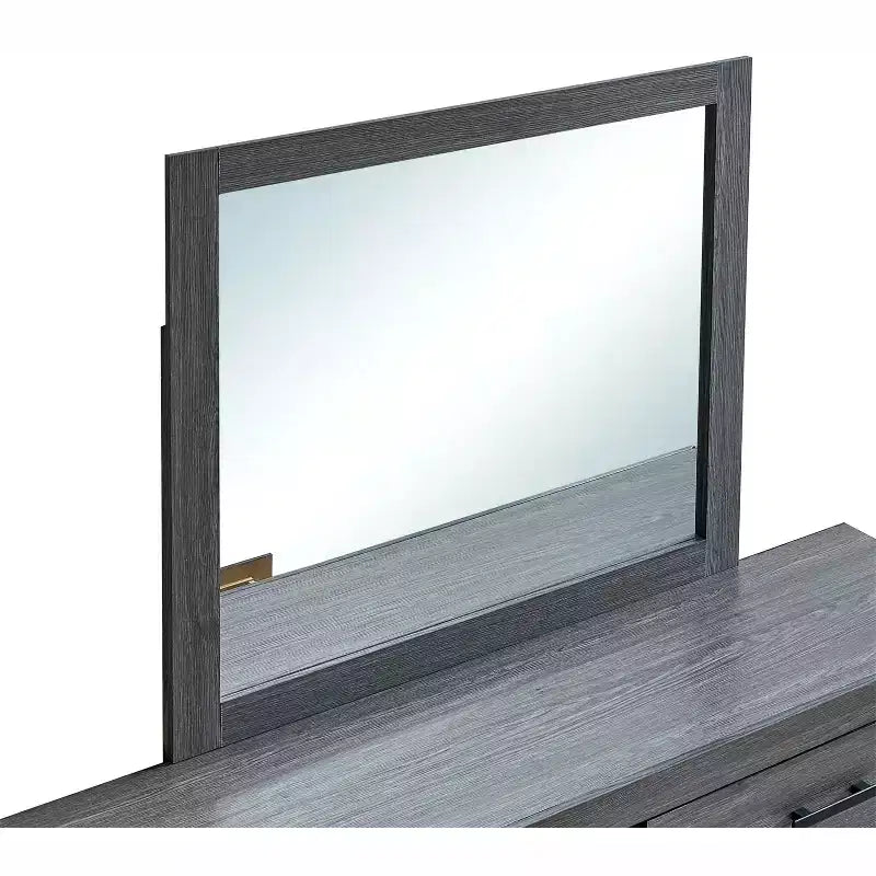 Miroir de commode rectangulaire en bois, 39 po L x 37 po H