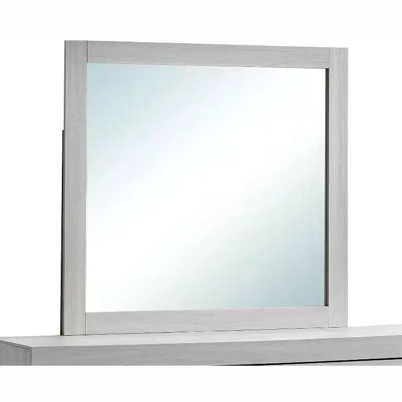 Miroir de commode rectangulaire en bois, 39 po L x 37 po H