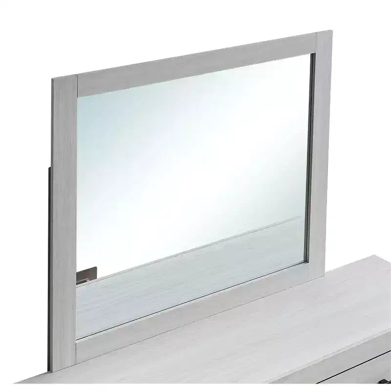 Miroir de commode rectangulaire en bois, 39 po L x 37 po H