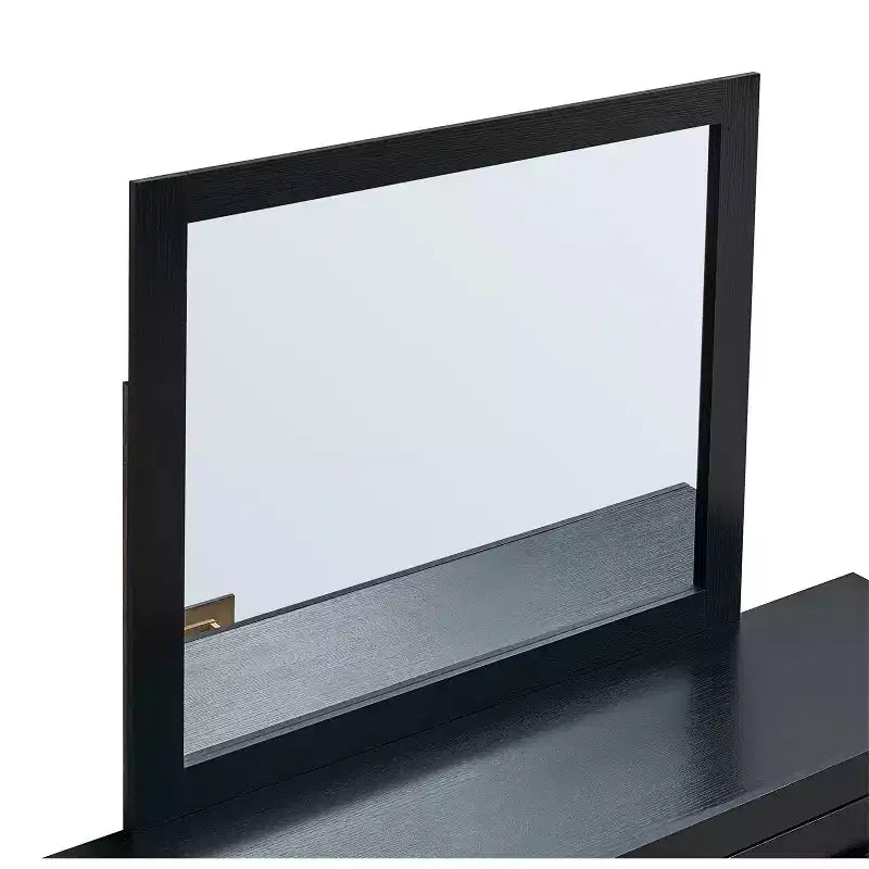 Miroir de commode rectangulaire en bois, 39 po L x 37 po H
