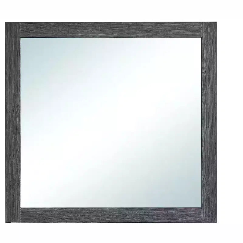Miroir de commode rectangulaire en bois, 39 po L x 37 po H