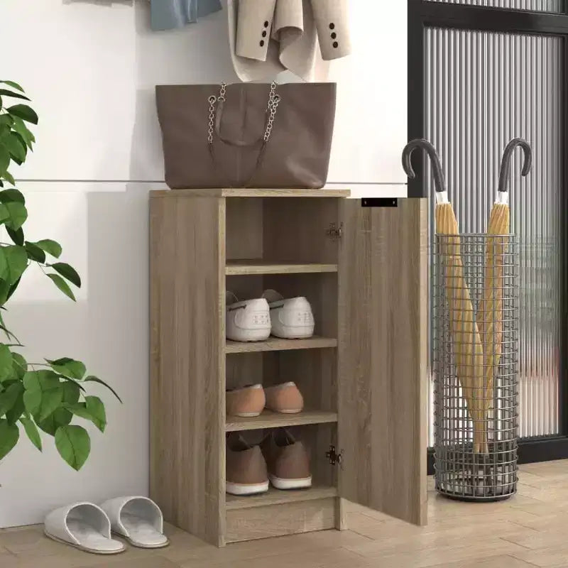 Meuble à chaussures chêne Sonoma contreplaqué