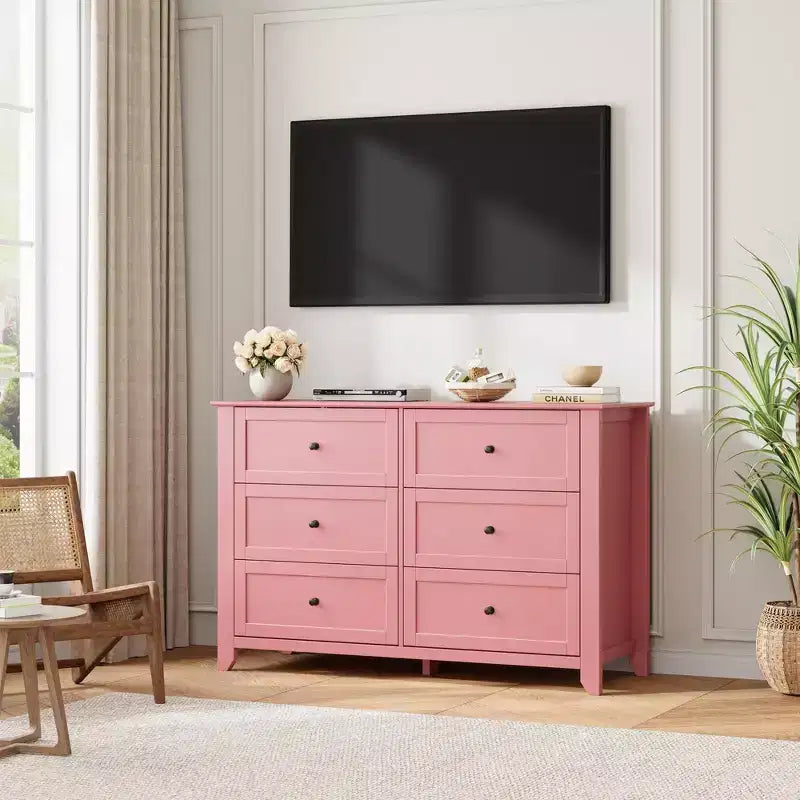 Commode en bois à 6 tiroirs
