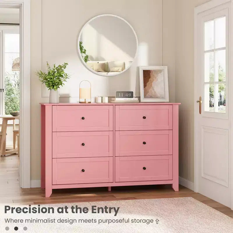 Commode en bois à 6 tiroirs