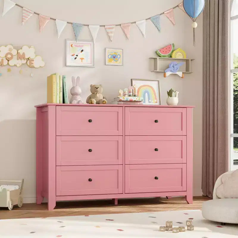 Commode en bois à 6 tiroirs