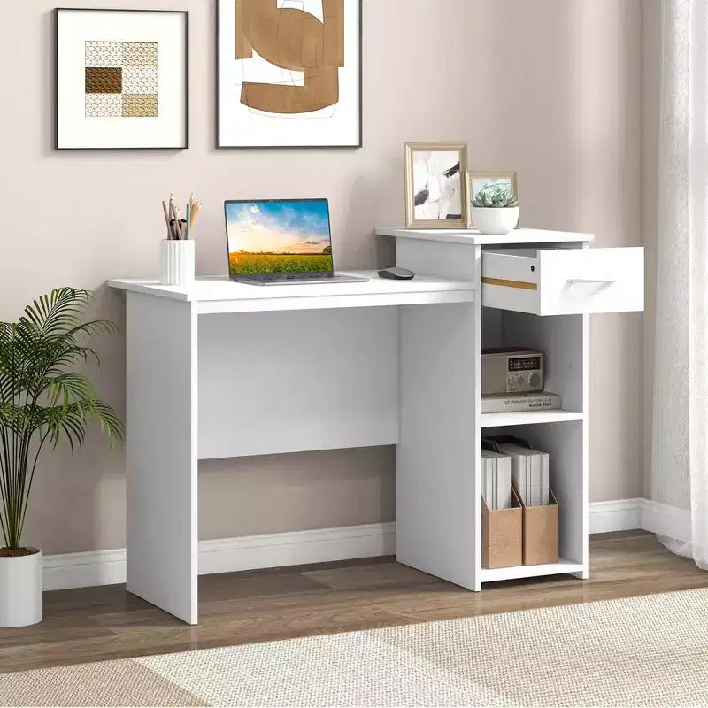 Bureau d'ordinateur avec tiroir moderne pour ordinateur portable
